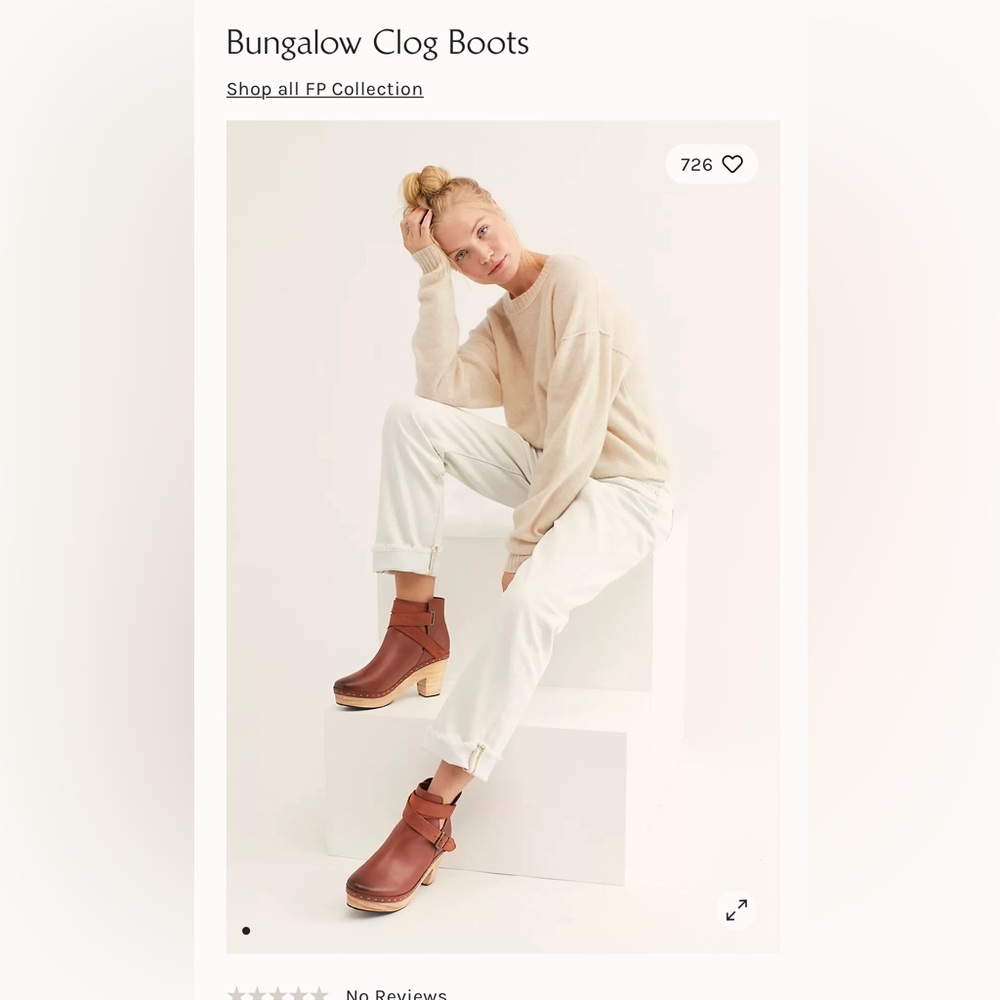 Free People Bungalow Clog Boot/ Color - Portobello/ Size 39 - Picture 2 of 15